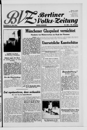Berliner Volkszeitung on Jun 6, 1931