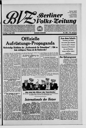 Berliner Volkszeitung vom 07.06.1931