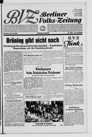 Berliner Volks-Zeitung vom 16.06.1931