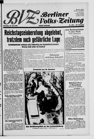 Berliner Volks-Zeitung vom 16.06.1931