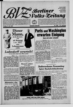 Berliner Volkszeitung vom 03.07.1931