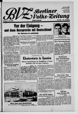 Berliner Volkszeitung vom 03.07.1931