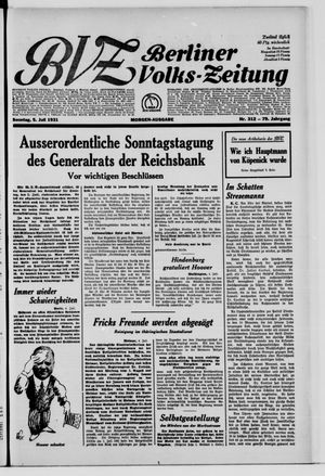 Berliner Volks-Zeitung vom 05.07.1931