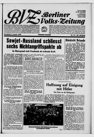 Berliner Volks-Zeitung on Jan 9, 1932