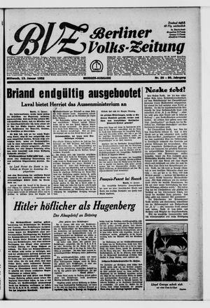 Berliner Volks-Zeitung vom 13.01.1932