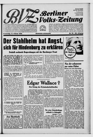 Berliner Volkszeitung vom 11.02.1932