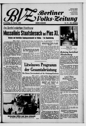 Berliner Volkszeitung vom 11.02.1932