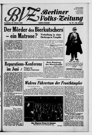 Berliner Volkszeitung vom 13.02.1932