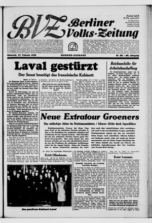 Berliner Volks-Zeitung vom 17.02.1932