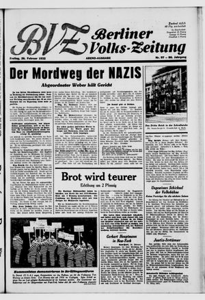 Berliner Volks-Zeitung vom 26.02.1932