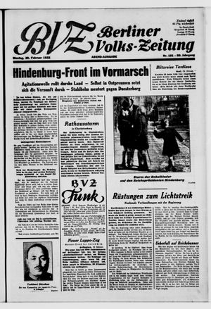 Berliner Volks-Zeitung vom 29.02.1932