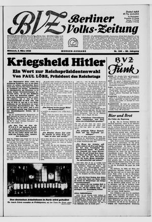 Berliner Volks-Zeitung vom 02.03.1932