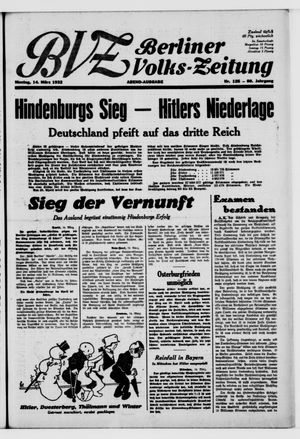 Berliner Volks-Zeitung vom 14.03.1932