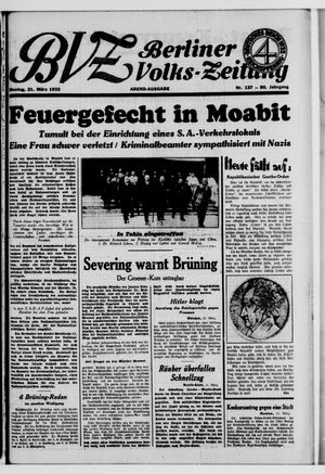 Berliner Volkszeitung vom 21.03.1932