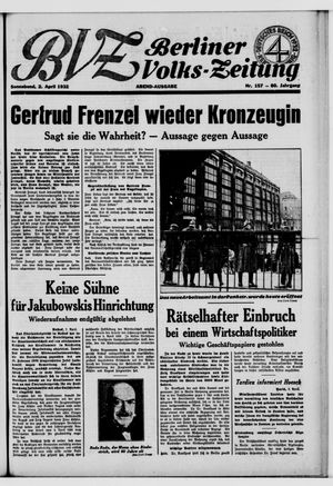 Berliner Volks-Zeitung vom 02.04.1932