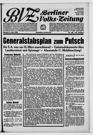 Berliner Volkszeitung vom 06.04.1932