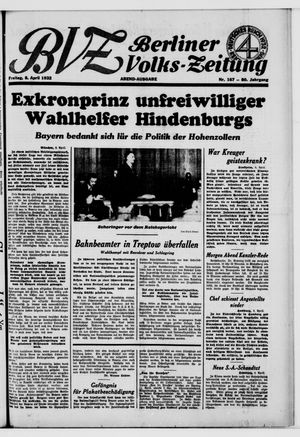 Berliner Volks-Zeitung vom 08.04.1932