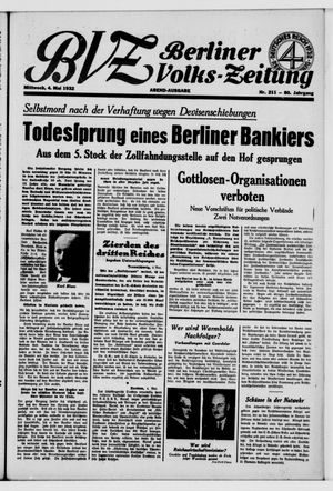 Berliner Volks-Zeitung vom 04.05.1932