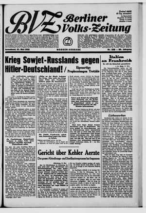 Berliner Volkszeitung vom 21.05.1932