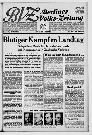 Berliner Volkszeitung vom 26.05.1932