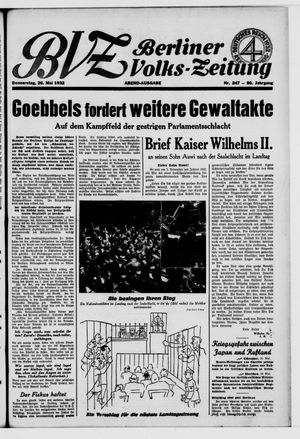 Berliner Volkszeitung vom 26.05.1932