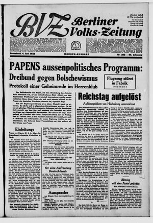 Berliner Volkszeitung vom 04.06.1932