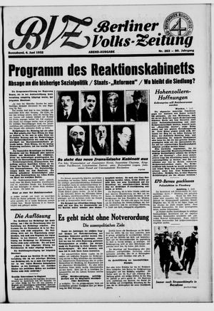 Berliner Volkszeitung vom 04.06.1932