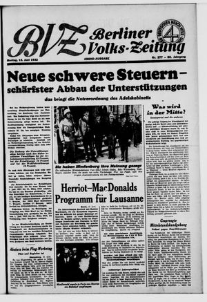 Berliner Volks-Zeitung vom 13.06.1932