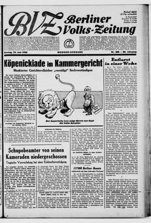 Berliner Volkszeitung on Jun 19, 1932