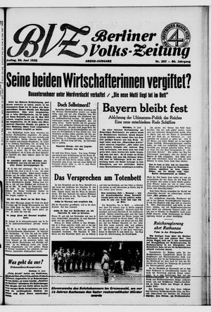 Berliner Volkszeitung on Jun 24, 1932