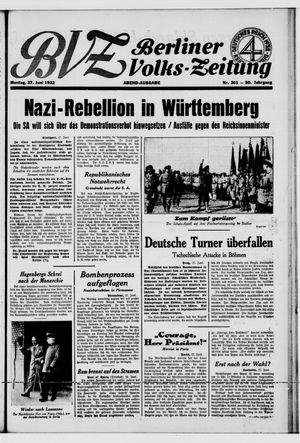 Berliner Volkszeitung on Jun 27, 1932