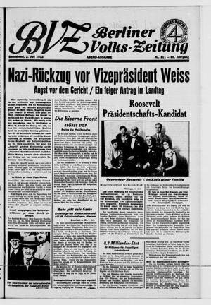 Berliner Volks-Zeitung vom 02.07.1932