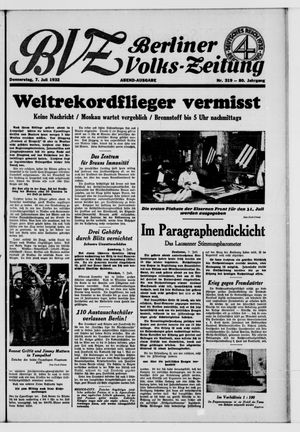 Berliner Volks-Zeitung vom 07.07.1932