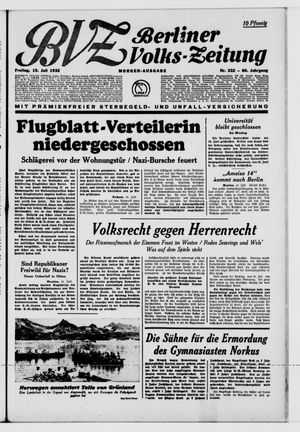 Berliner Volkszeitung on Jul 15, 1932