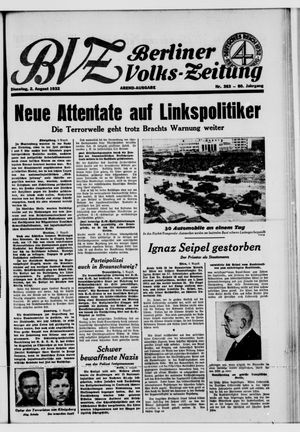 Berliner Volks-Zeitung vom 02.08.1932