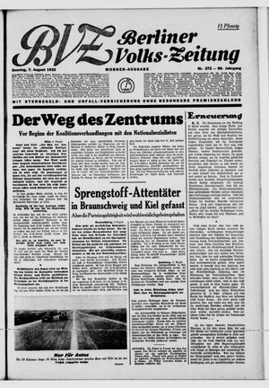 Berliner Volks-Zeitung vom 07.08.1932