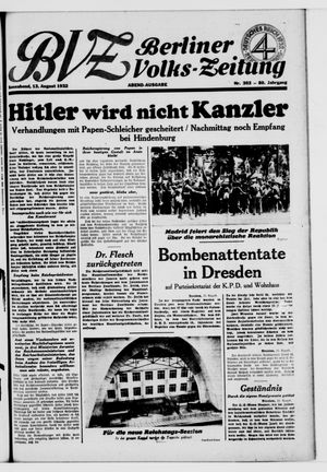 Berliner Volks-Zeitung vom 13.08.1932