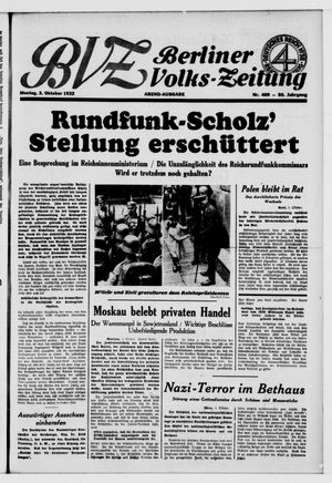 Berliner Volks-Zeitung vom 03.10.1932
