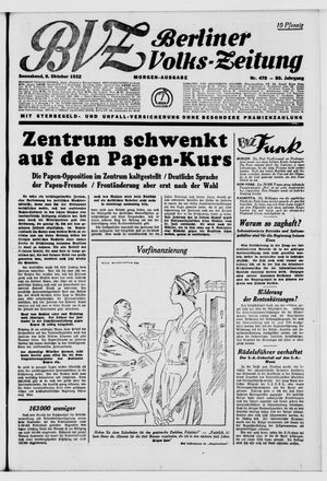 Berliner Volks-Zeitung vom 08.10.1932