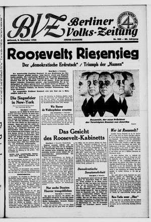 Berliner Volkszeitung on Nov 9, 1932
