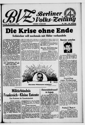 Berliner Volkszeitung on Nov 29, 1932