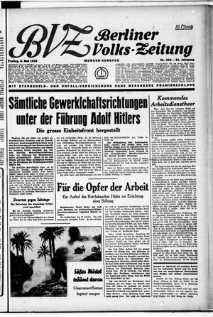 Berliner Volkszeitung vom 05.05.1933