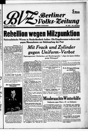 Berliner Volkszeitung vom 08.05.1933