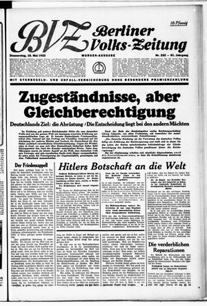 Berliner Volks-Zeitung vom 18.05.1933
