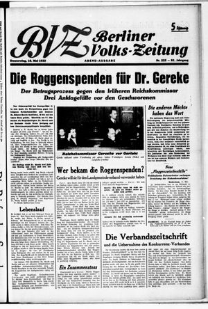 Berliner Volks-Zeitung vom 18.05.1933