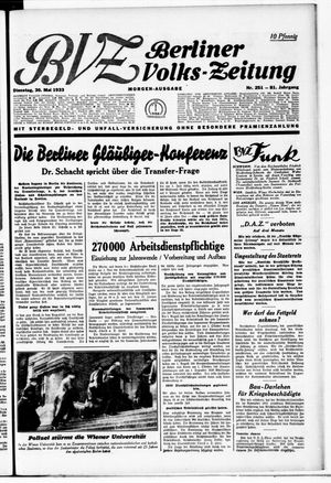 Berliner Volkszeitung vom 30.05.1933