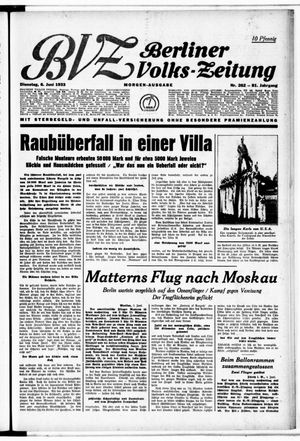 Berliner Volkszeitung vom 06.06.1933