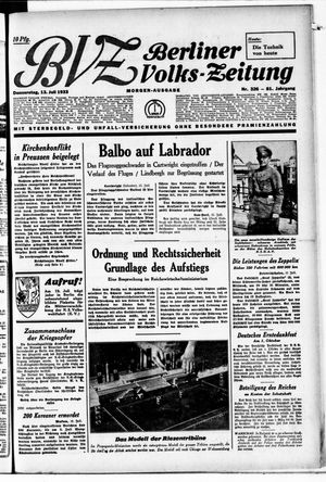 Berliner Volkszeitung vom 13.07.1933