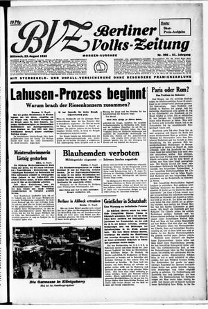Berliner Volkszeitung vom 23.08.1933