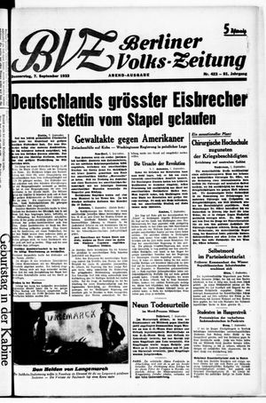 Berliner Volkszeitung vom 07.09.1933